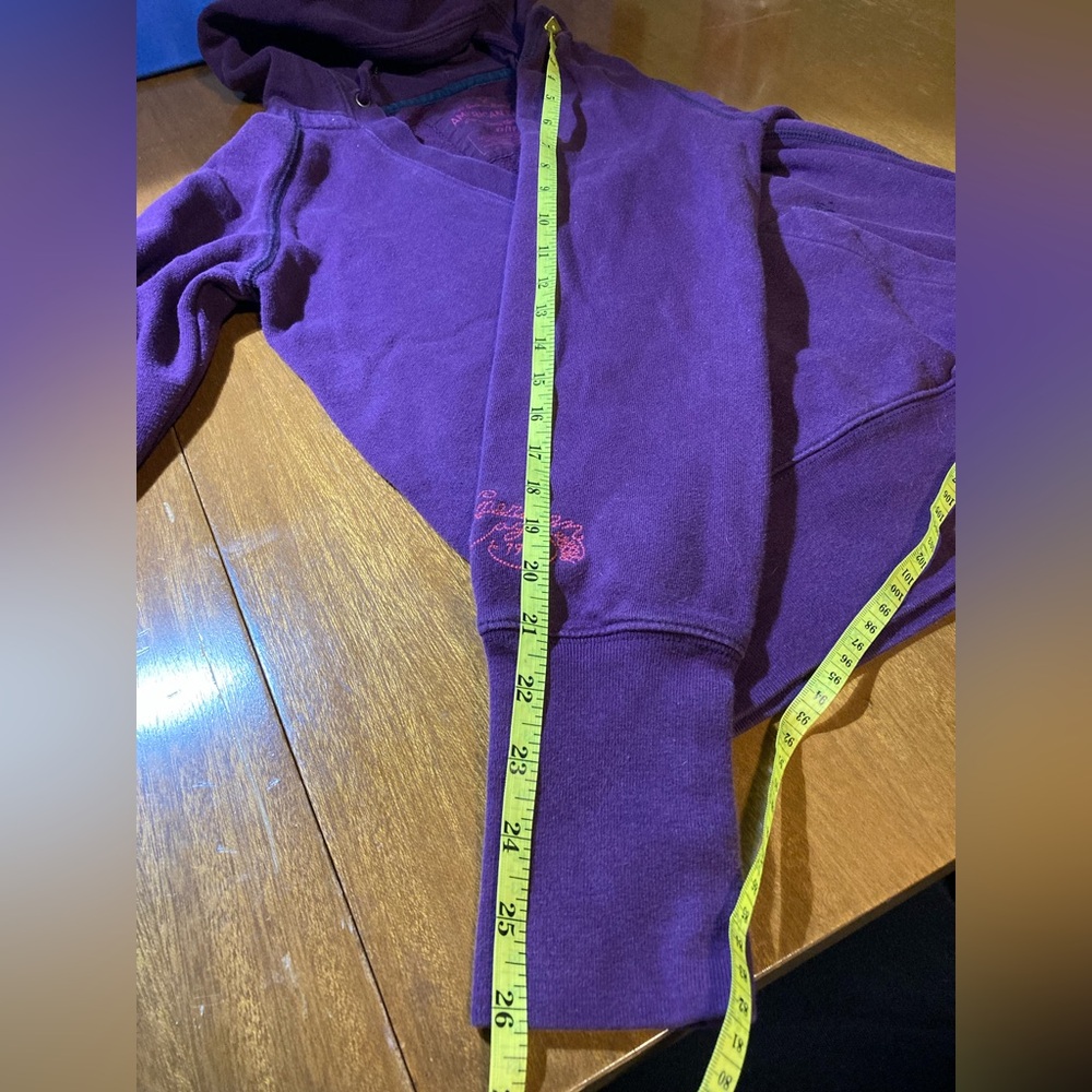 American Eagle Y2K V-Neck Hoodie - Purple - Picture 7 of 10